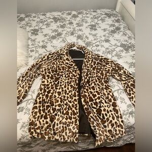 Cheetah Print Faux Fur Coat